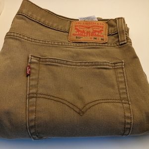 Levi's 513 jeans khaki 36w 30i